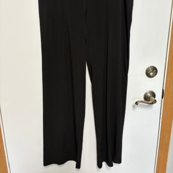 COLDWATER CREEK CLASSIC FIT NAVY KNIT ELASTIC WAIST PANTS. COMFORABLE! SZ. M - Picture 2 of 3